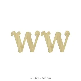 KD247 Dekoratif "W" Harfi Ahşap Boyanabilir Obje